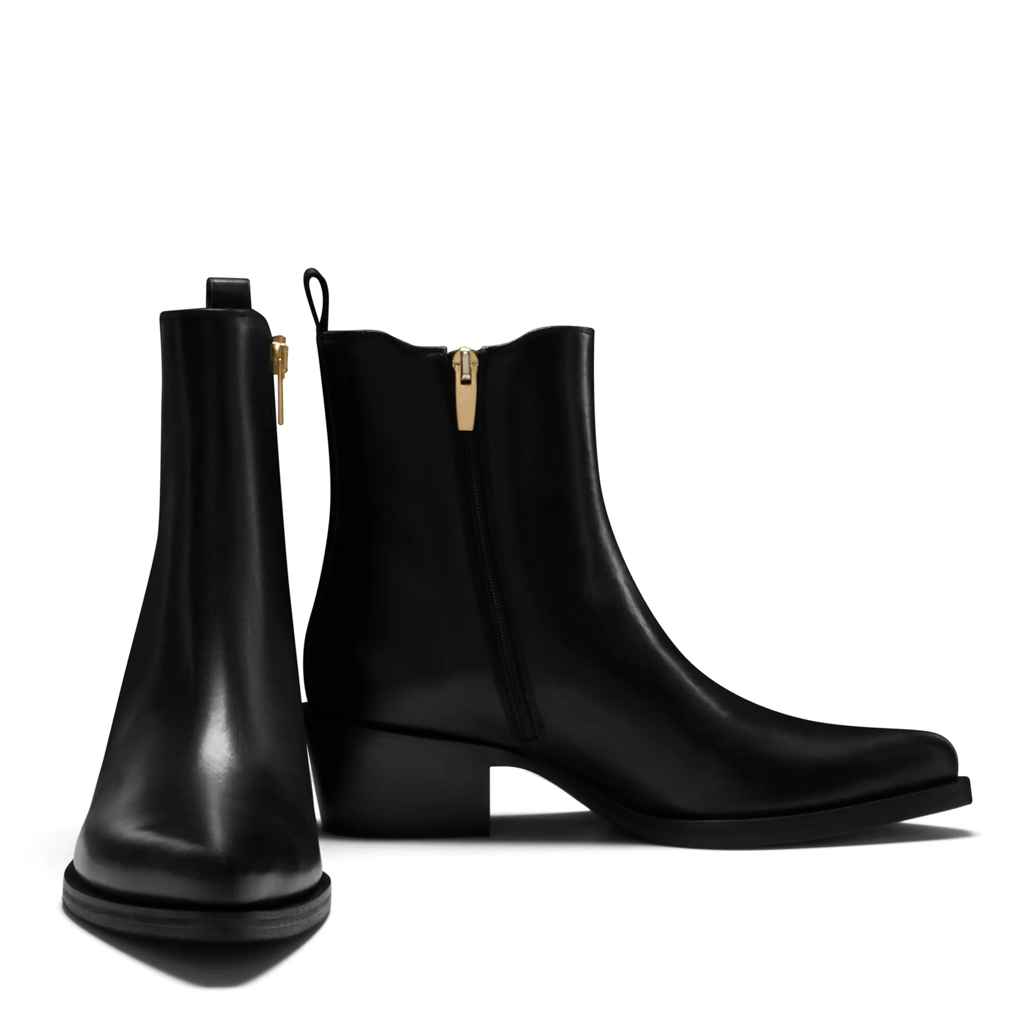 Vendôme Amandine black calfskin leather boots