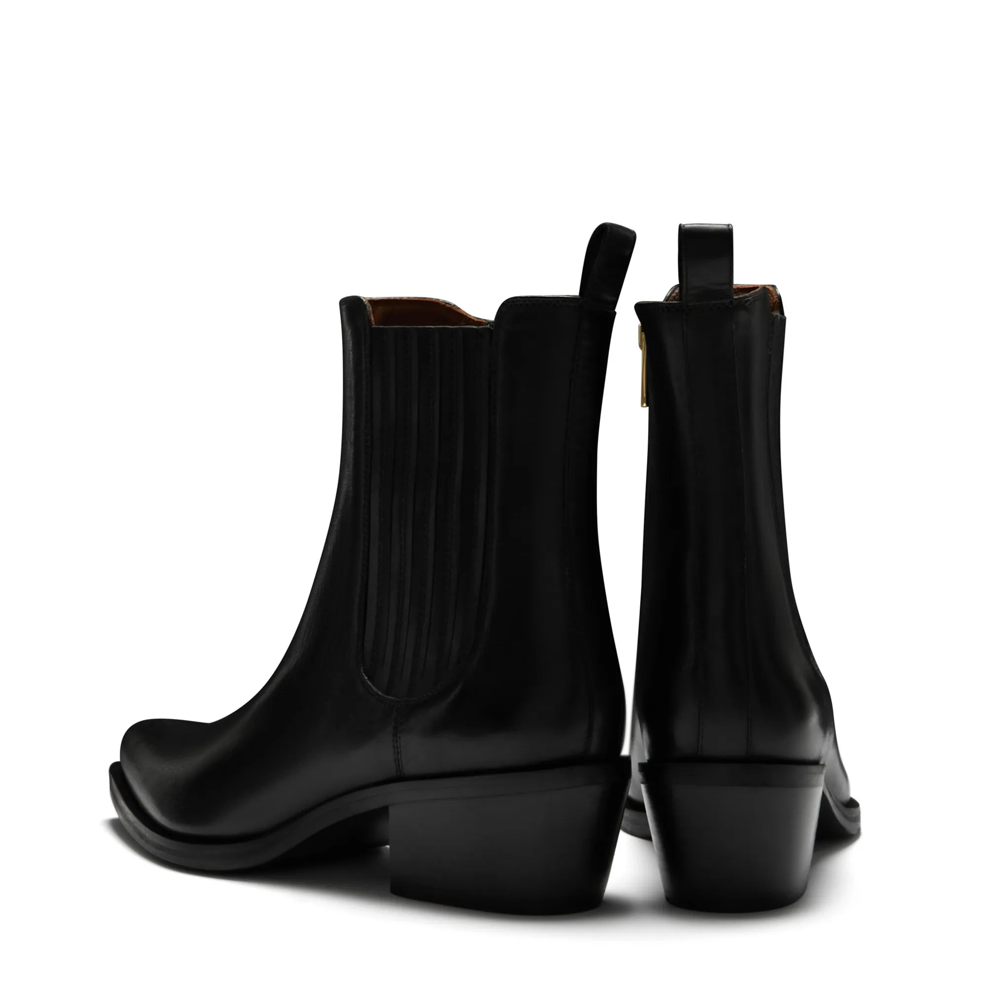 Vendôme Amandine black calfskin leather boots