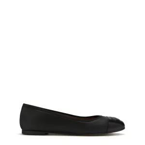 Vendôme Ynes black calfskin leather ballerinas