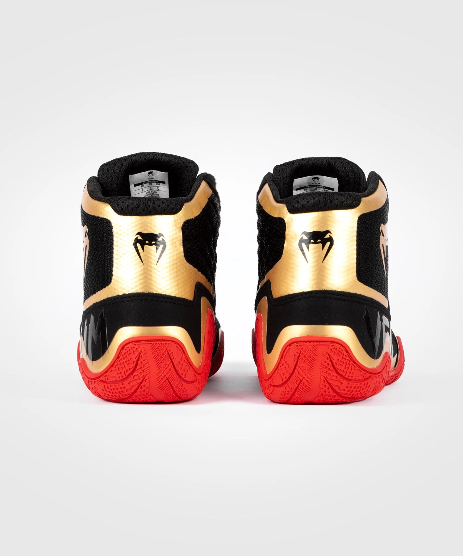 Venum Elite Wrestling Shoes - Black/Gold/Red