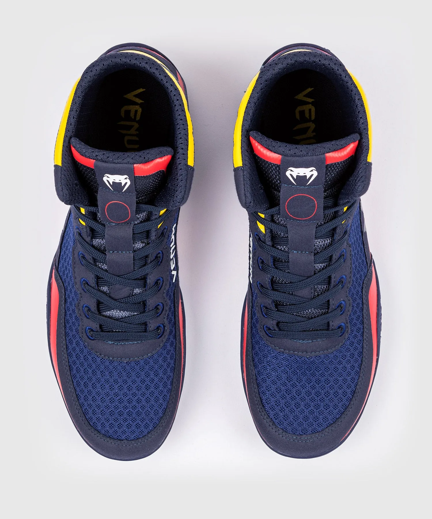 Venum Elite Wrestling Shoes - Blue/Yellow