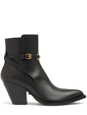 Versace   65mm Camperos leather boots 