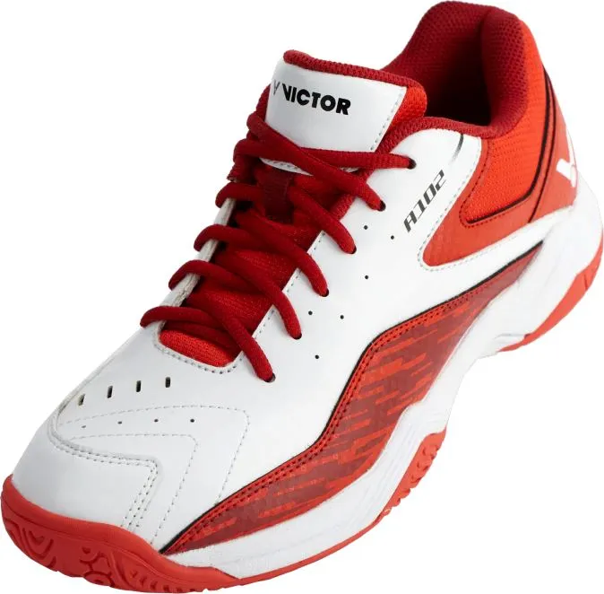 Victor A102 Unisex Court Shoes Wide U-Shape White/Red