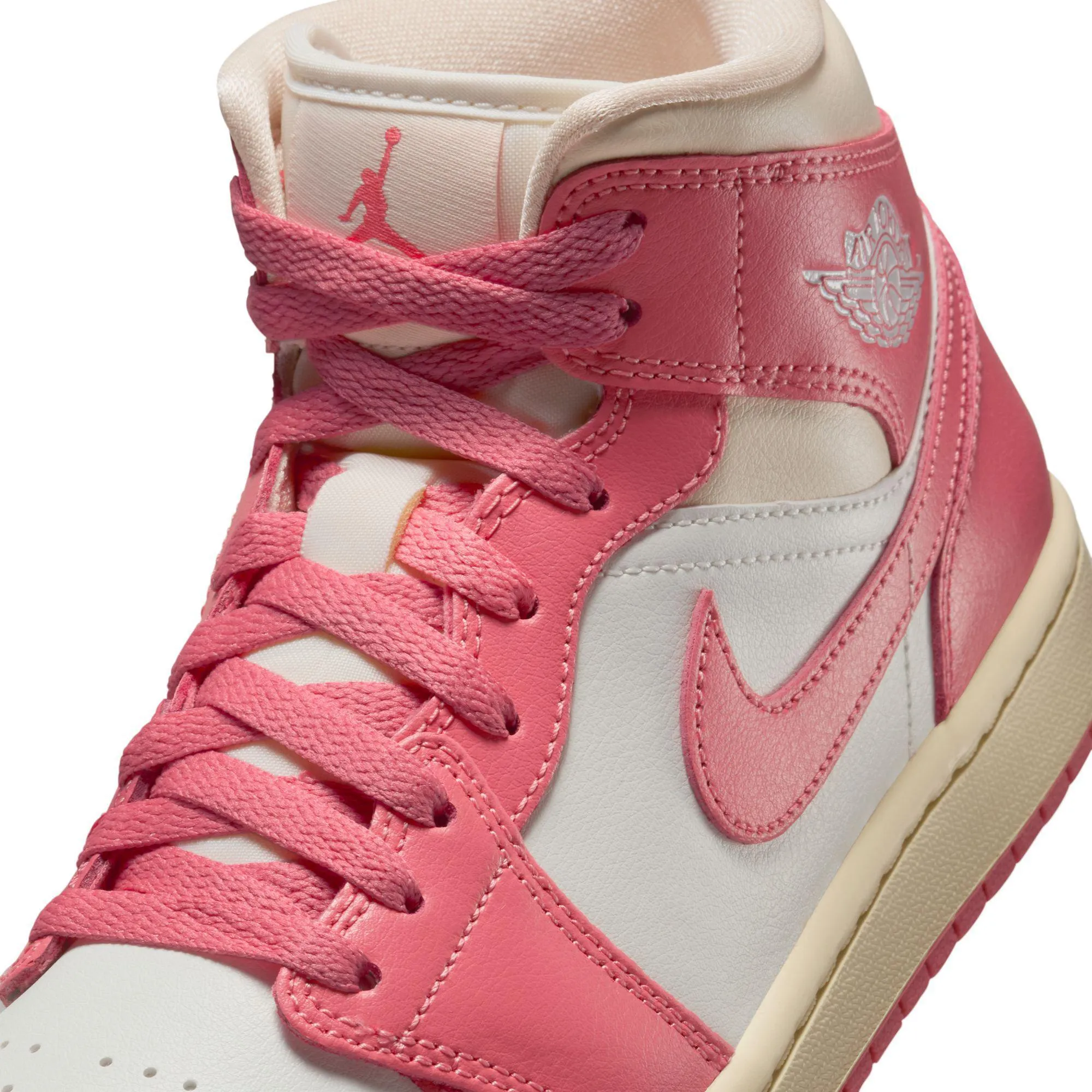 Women's Air Jordan 1 Mid Sail/Pink Salt-Guava Ice-Muslin