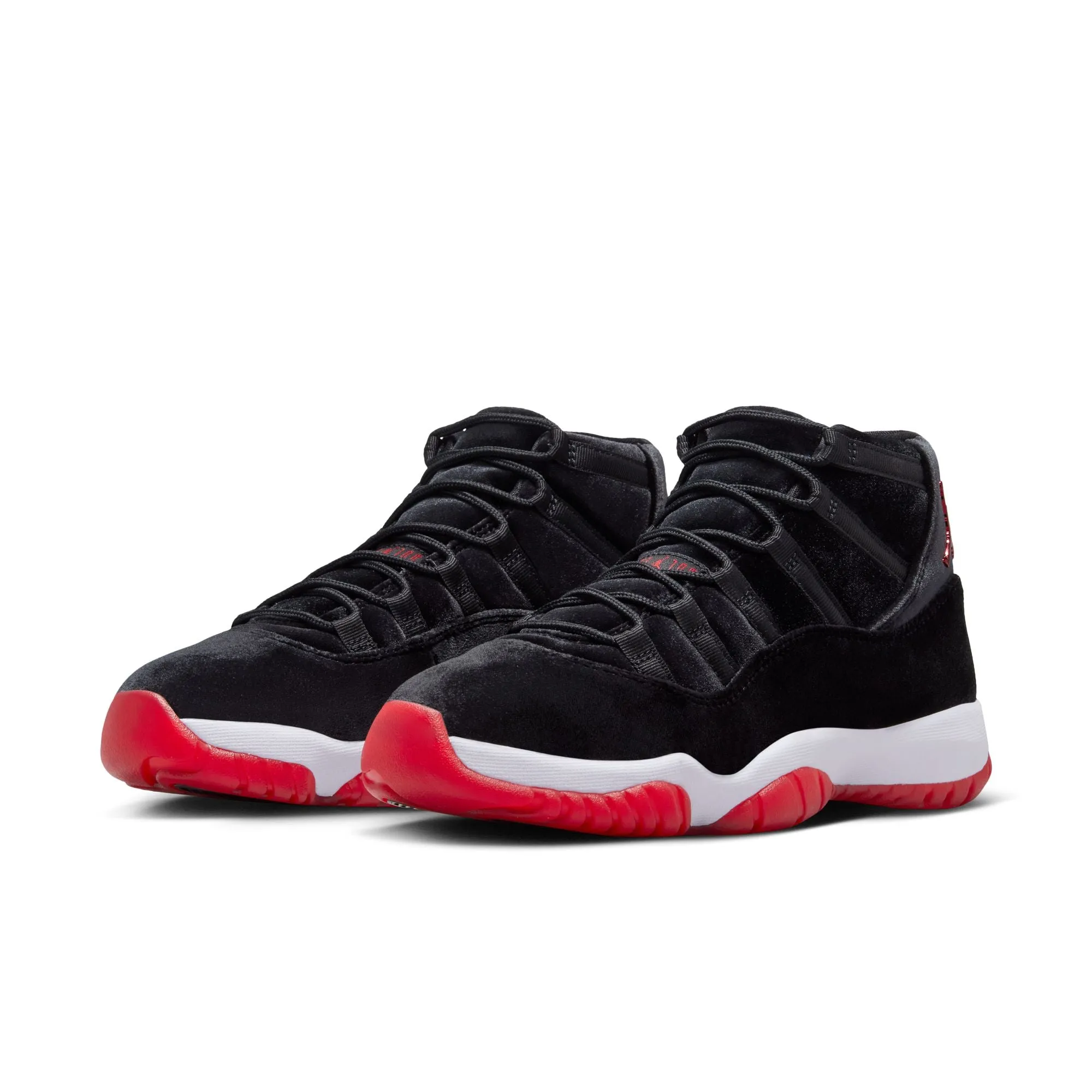 Women's Air Jordan 11 Retro "Bred Velvet" - BLACK/GYM RED-WHITE