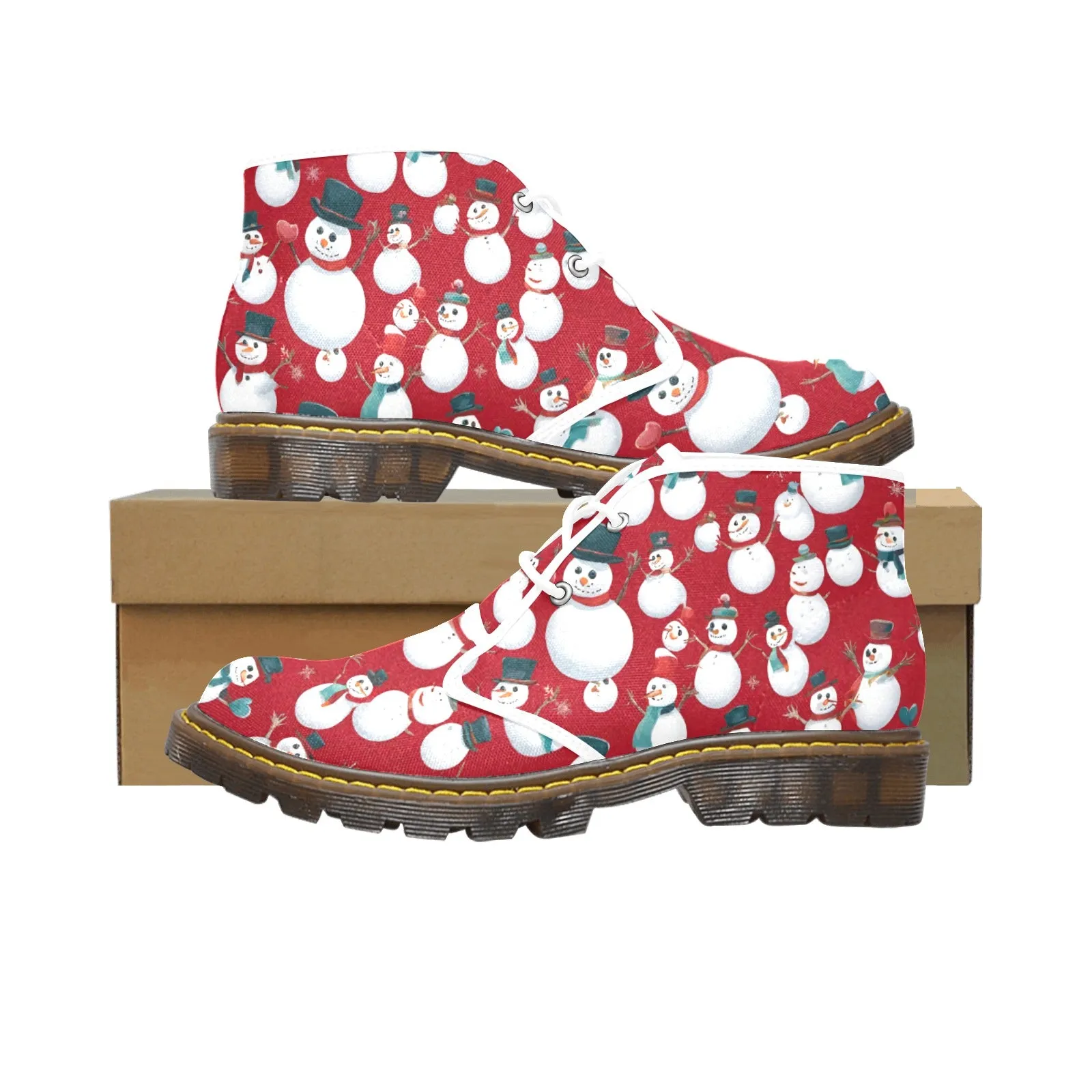 Women's Canvas Snowmen Chukka Boots (Model 2402-1)