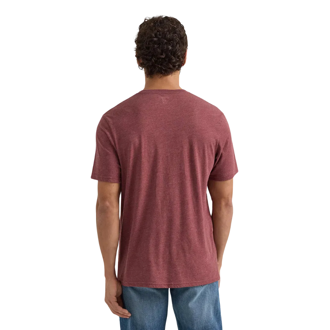 Wrangler Men's Bucking Horse Graphic Burgundy Heather T Shirt